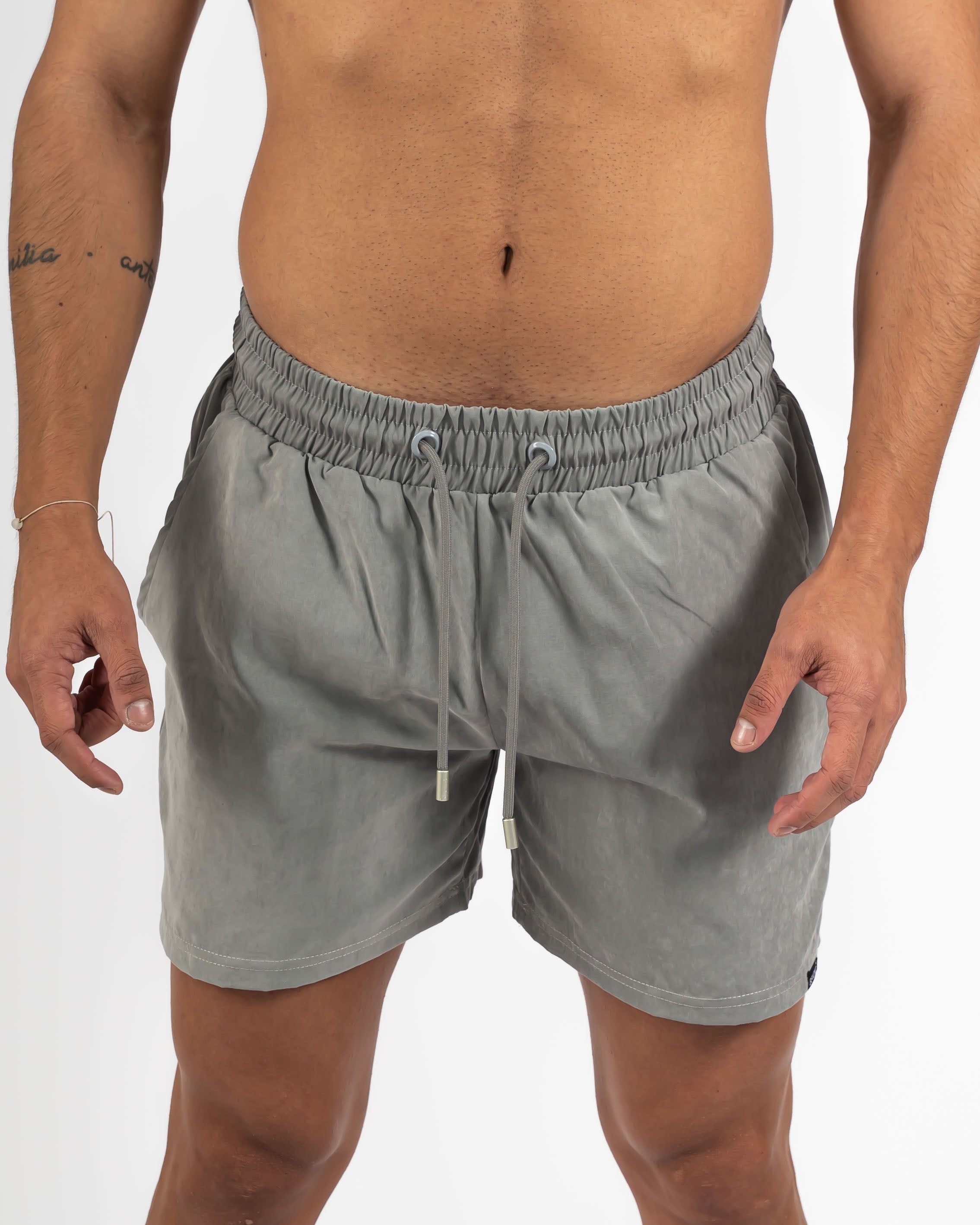 GREY WATER-REACTIVE SWIM SHORTS - BEVOND™