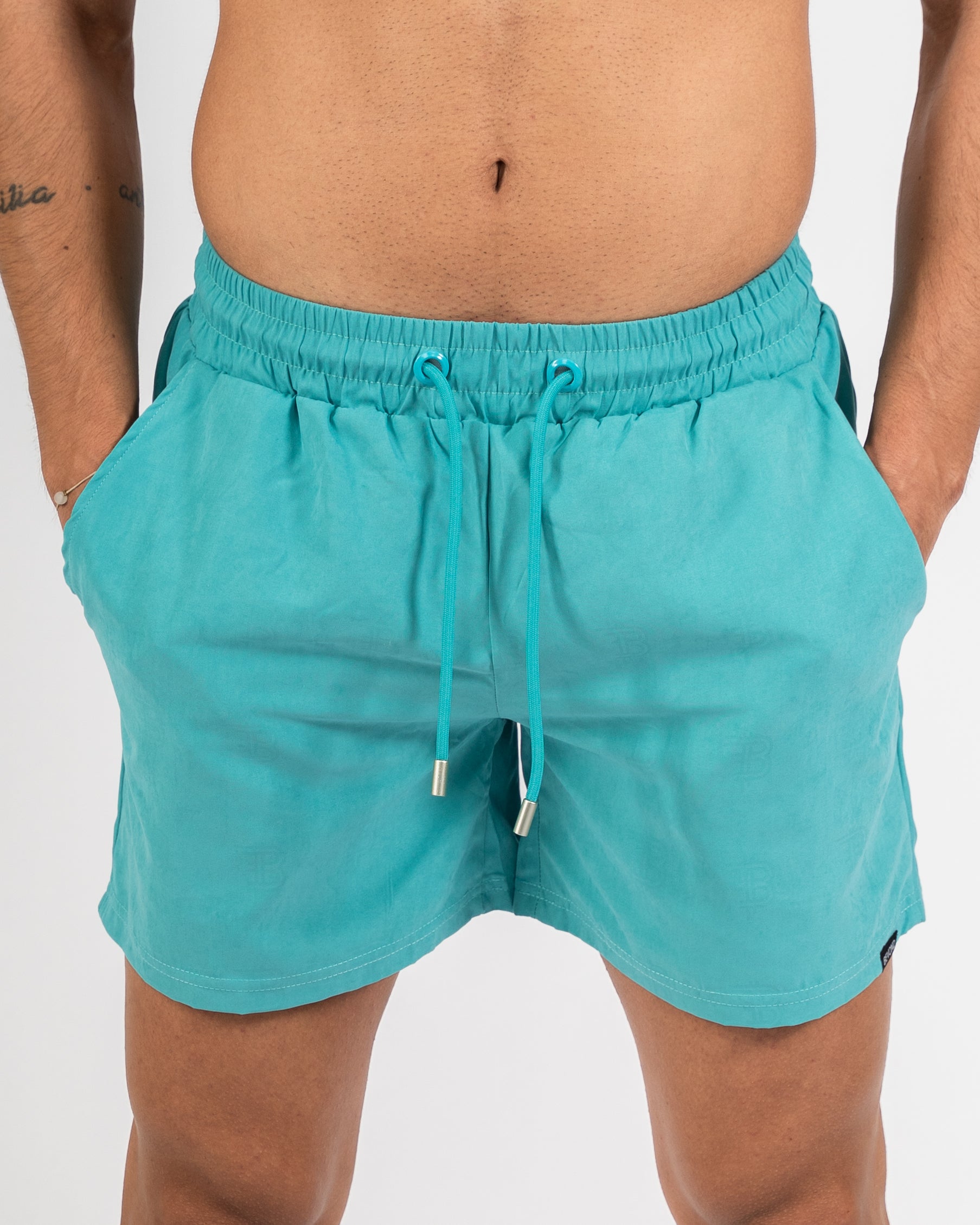 Capri Blue Water-Reactive Swim Shorts - Stylish & Functional 