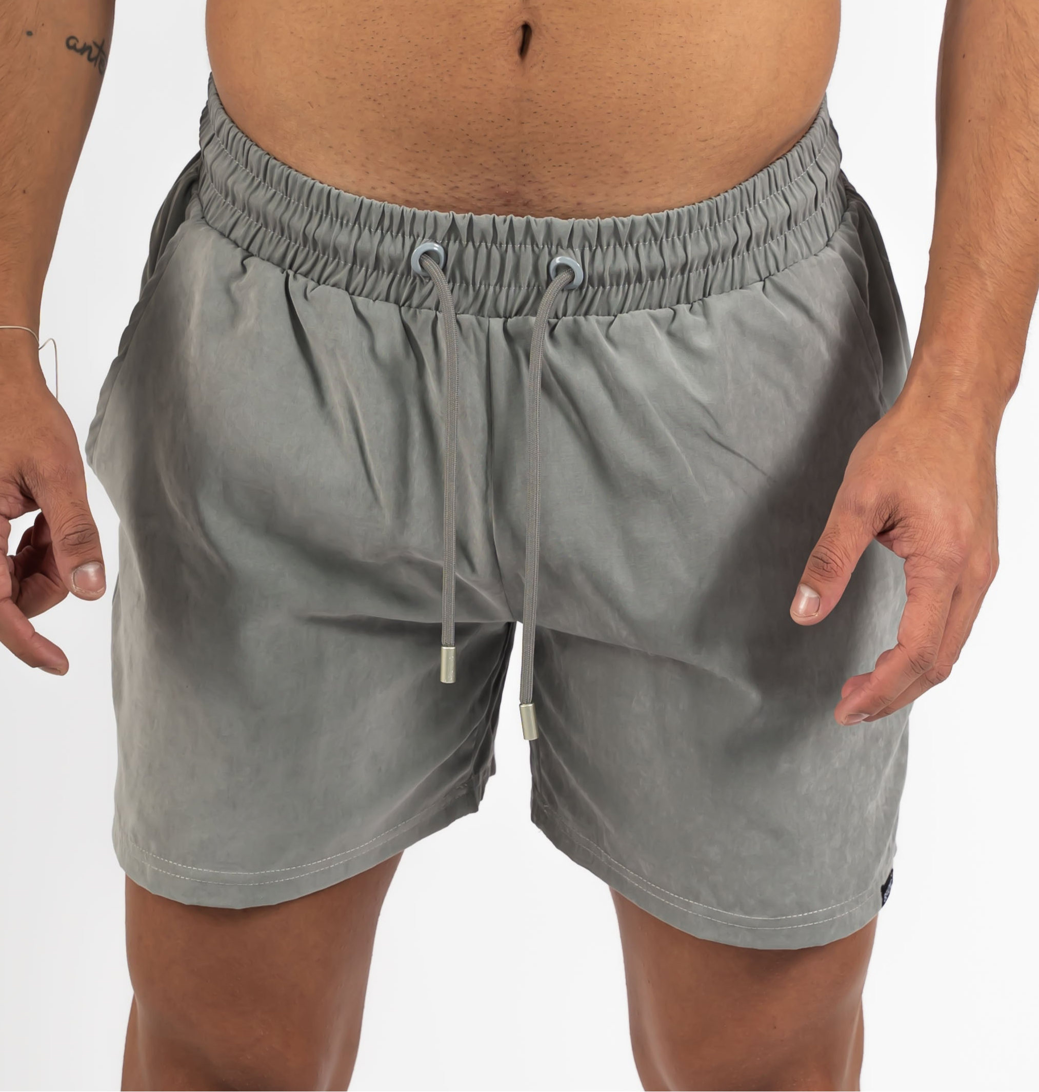 GREY WATER-REACTIVE SWIM SHORTS - BEVOND™