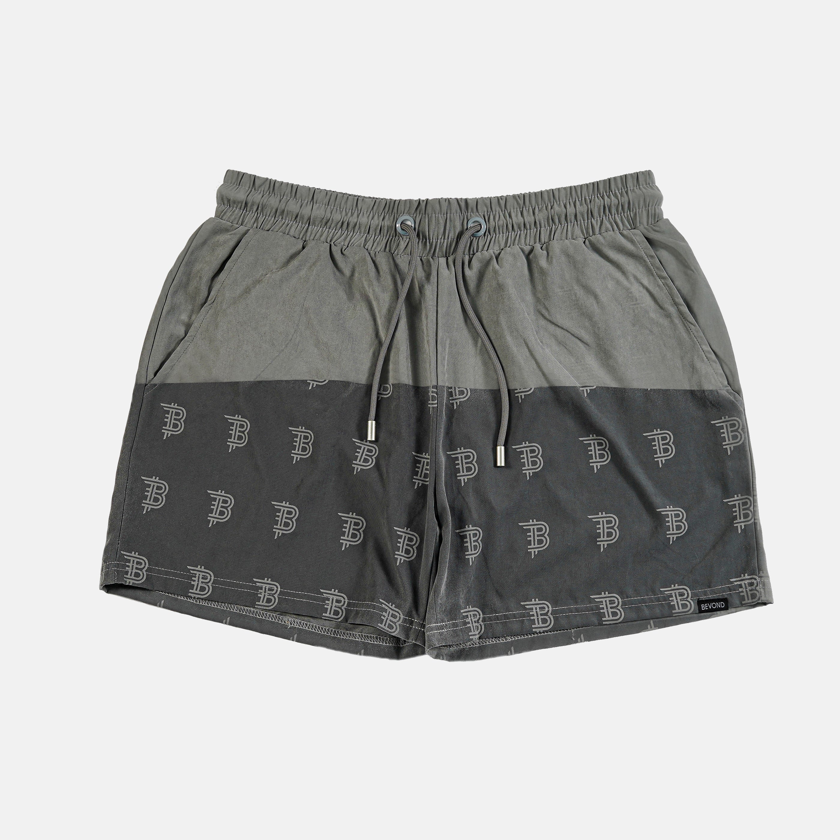 GREY WATER-REACTIVE SWIM SHORTS - BEVOND™